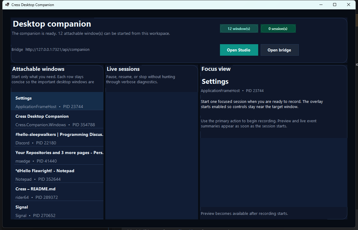 Desktop companion manager