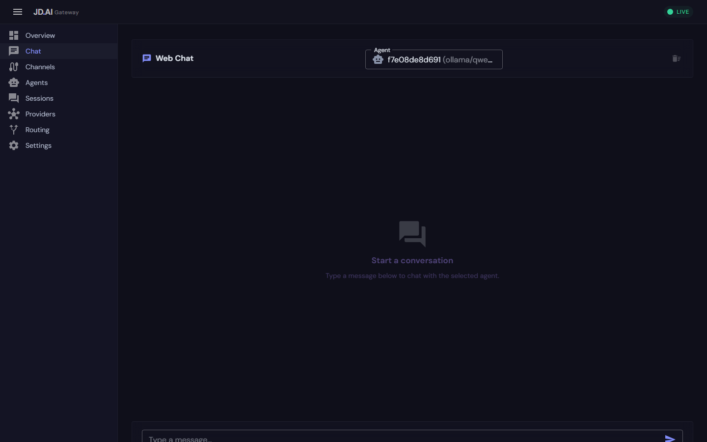 Web chat with streaming responses
