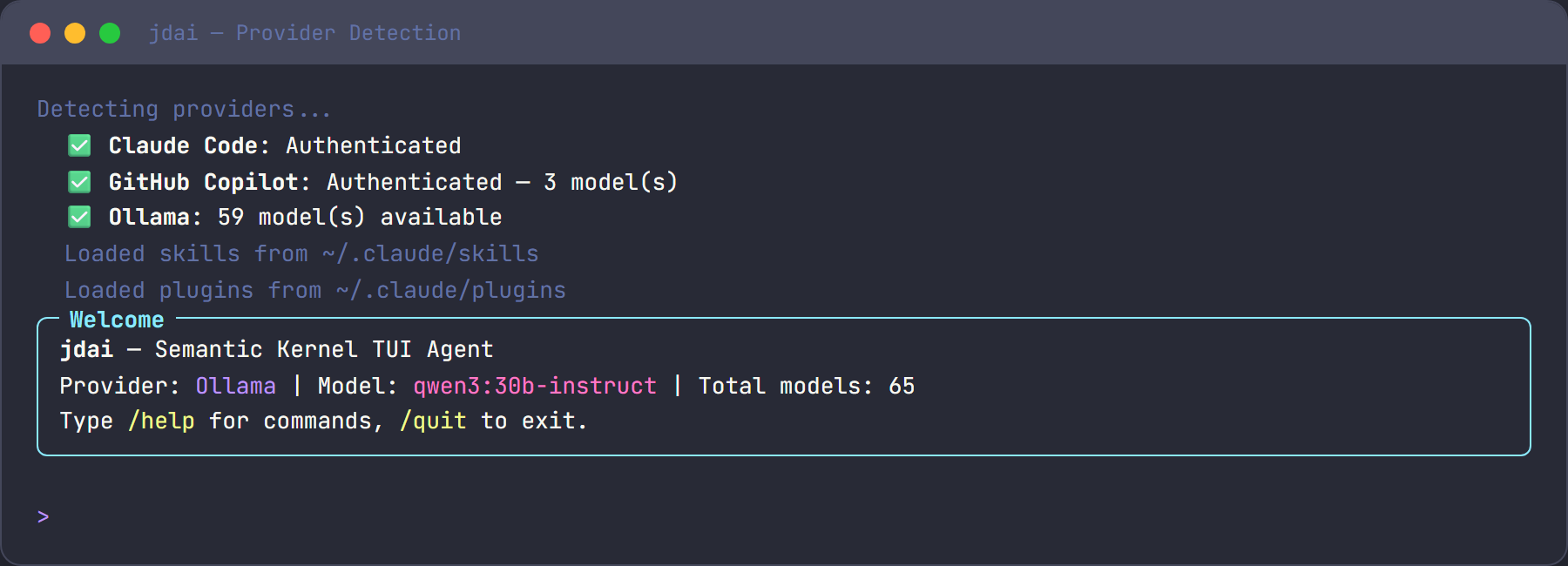 JD.AI terminal session